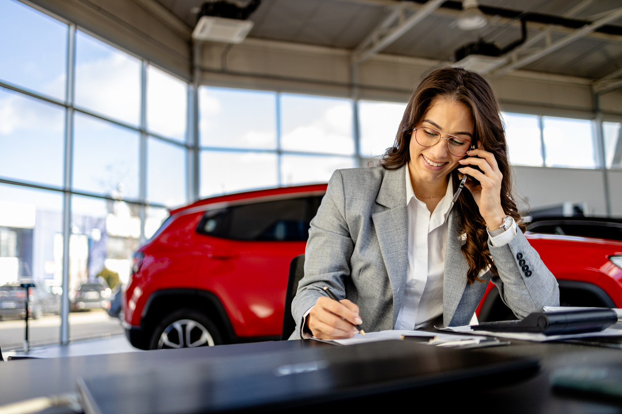 Business owner using Norango.ai to manage bookings on the go