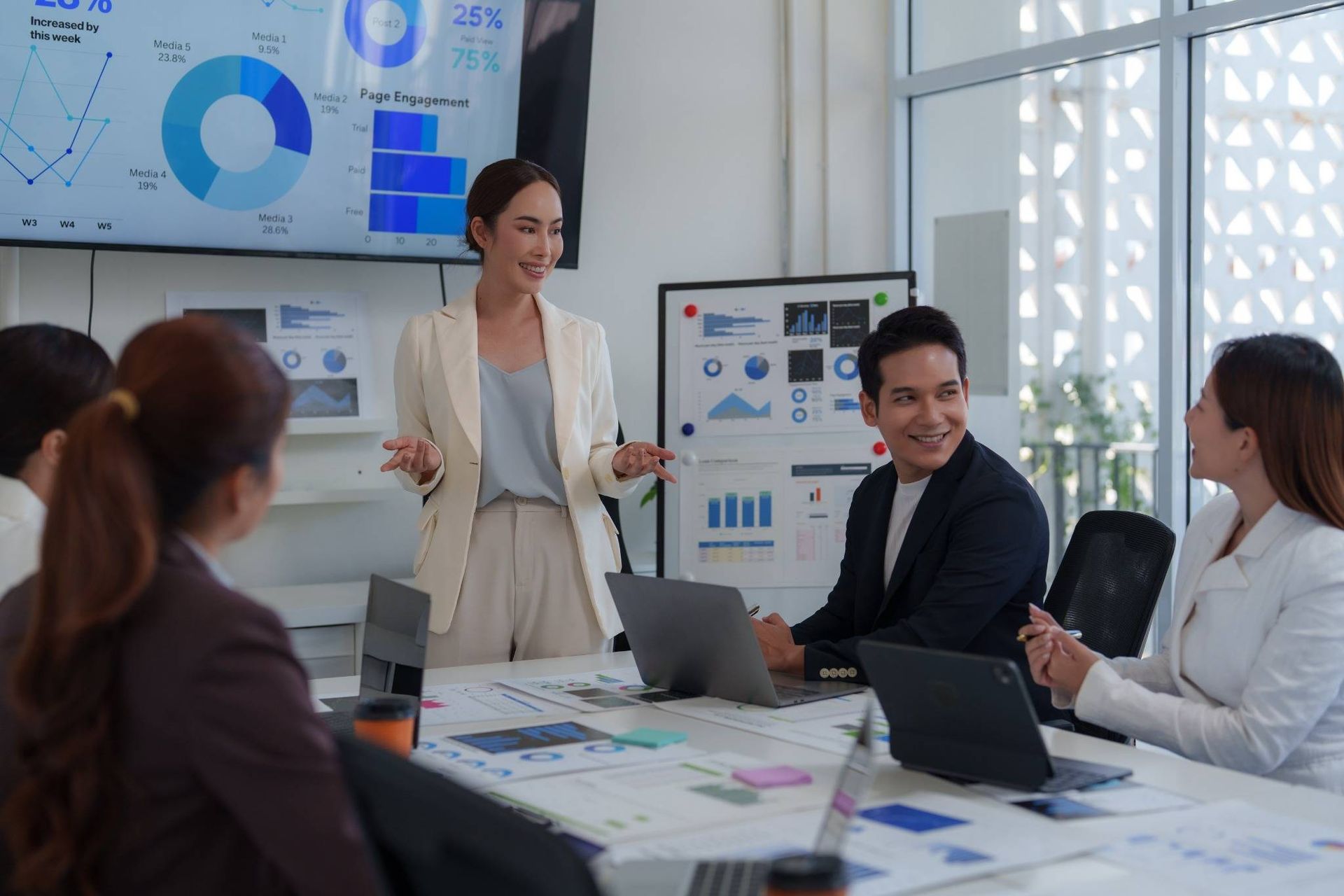 Marketing team working on a project