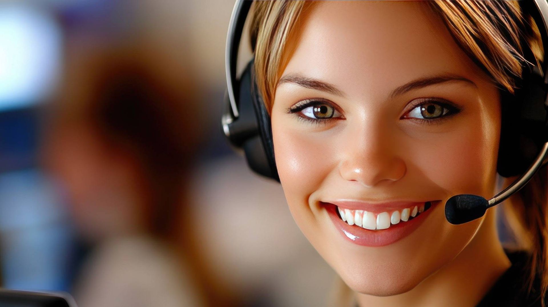 Virtual receptionist smiling