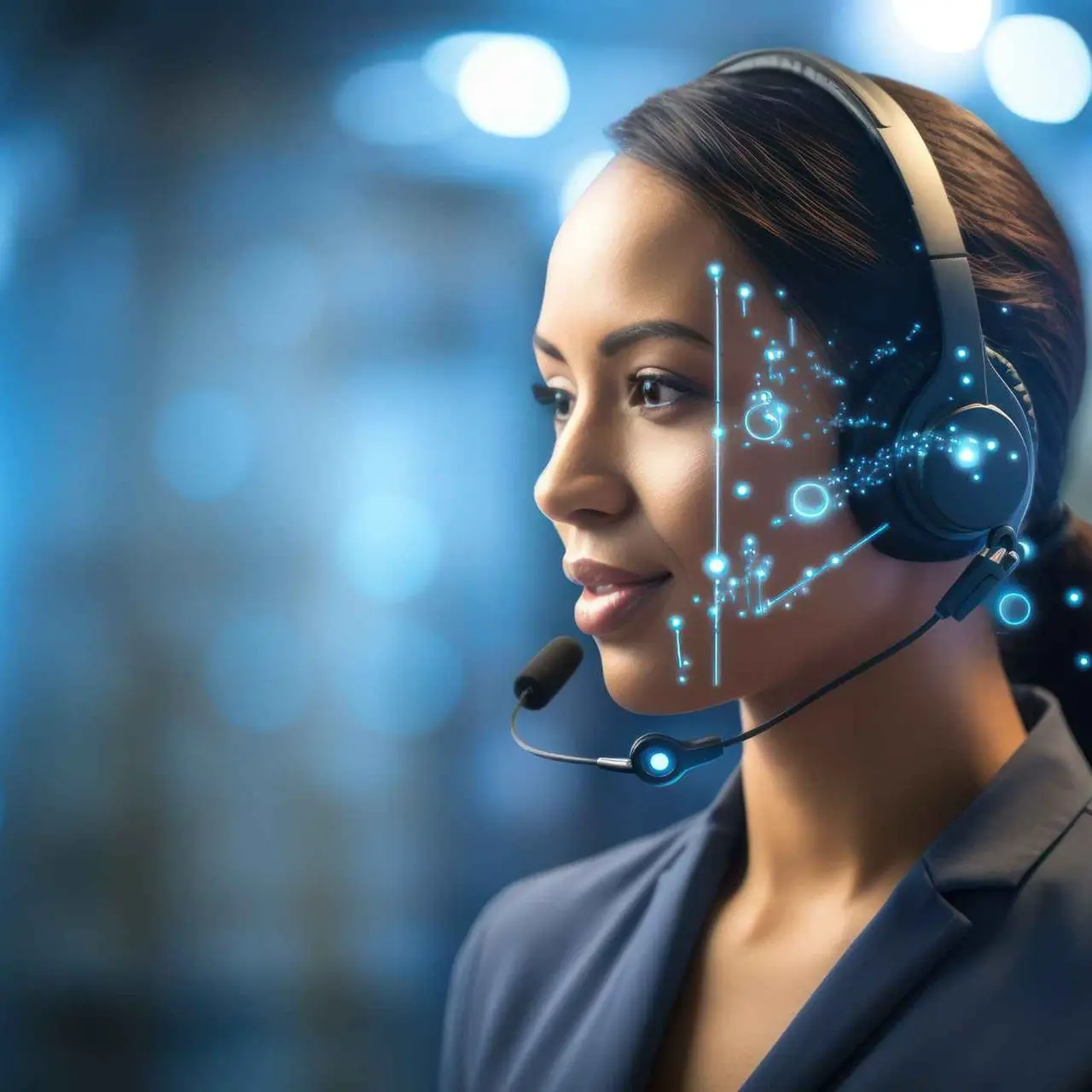 Hybrid AI and human receptionist working together to manage calls